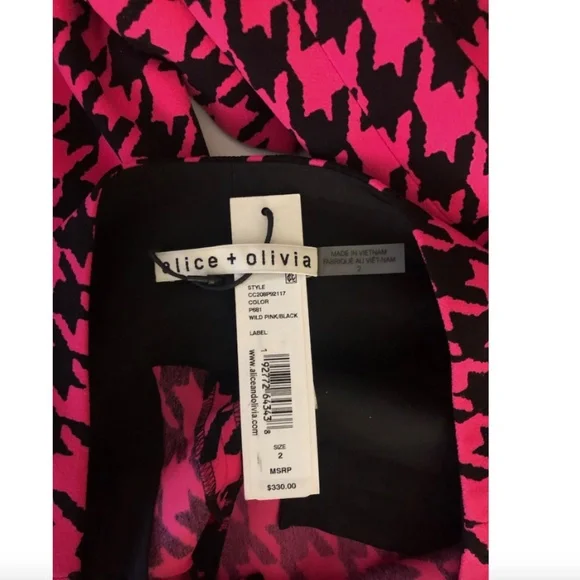 Alice and Olivia Olivia Houndstooth Bootcut Pants - 150th Anniversary Exclusive